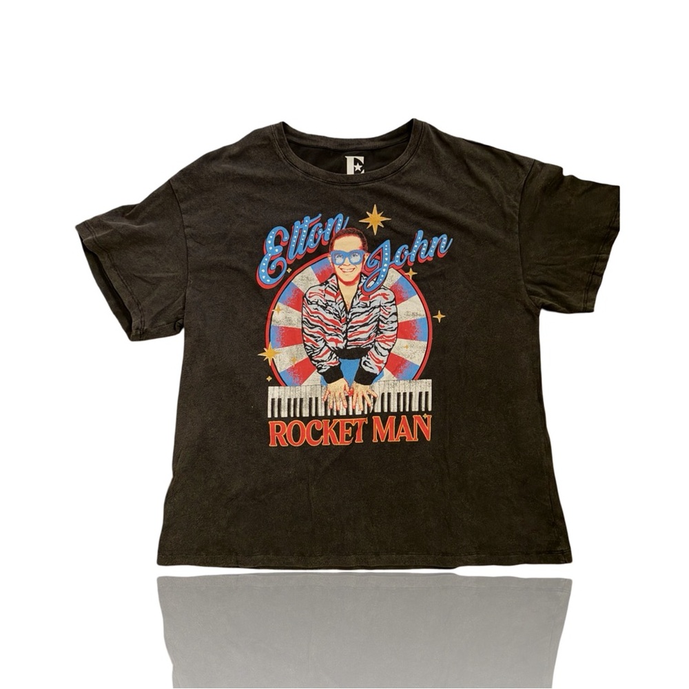 Elton John AKA Rocketman Vintage Inspired Concert Tee: Women’ Large